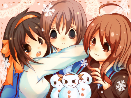 The Melancholy of Haruhi Suzumiya - the melancholy of haruhi suzumiya, haruhi, mikuru, nagato