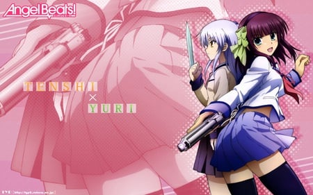 Angel Beats - angel beats, anime, yuri, tenshi