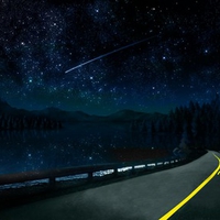 Beautiful Night Sky Road