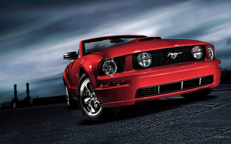 Mustang - red, ford, mustang, car