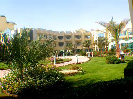 Grand Azur Hotel outside - egypt, hotels, grand azur hotel, architecture, hurghada