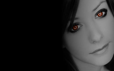 Red eyes - face, abstract, cg, 3d