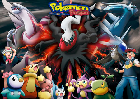 pokemon - black, pink, blue, pokemon