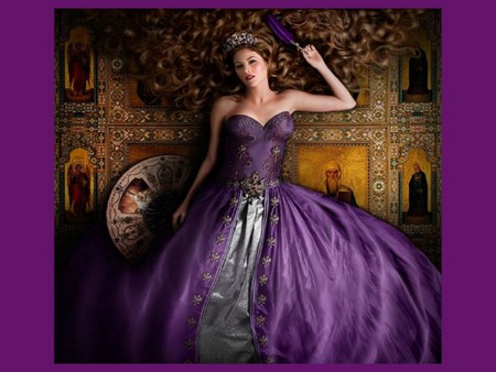 THE PROM - purple, female, beautiful, dress