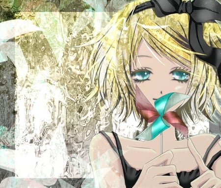 Vocaloid Kagamine Rin - vocaloid, kagamine rin, blond hair, aonoe, blue eyes