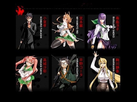 Download Highschool Of The Dead Anime Characters Wallpaper