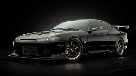 black slvia - slvia, black, car, nissan