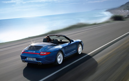 2008 Porsche 911 Carrera 4S Cabriolet - 2008, fast, sport car, hd, carrera 4s cabriolet, car, blue car, porsche, speed