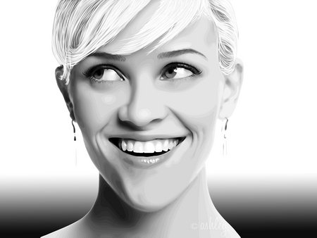 Reese Whiterspoon - hd, reese whiterspoon, black and white smile, actress