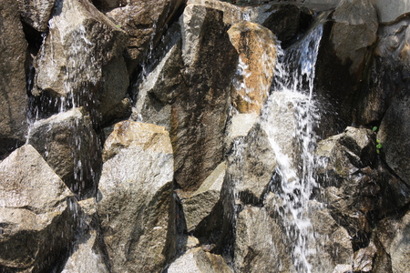 rock - water, rock, waterfall, line