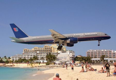 St Maarten Landing - island, airliner, caribbean, st maarten