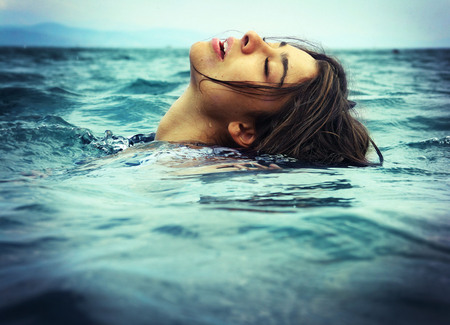 Breath Taking - face, ocean, beautiful, model, coast