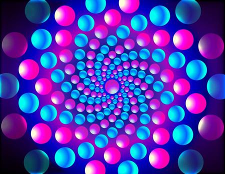 Blue 'n pink swirly - blue, balls, swirly, spheres, orbs, pink