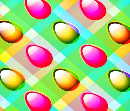 Coloured ovals - egg shaped, colours, ovals, checks, squares