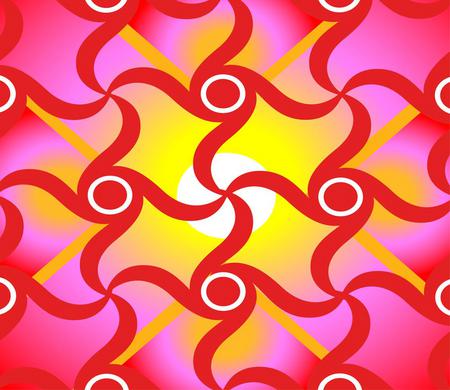 Red 'n yellow - circles, yellow, pattern, pink, squares, lines, white, design, red