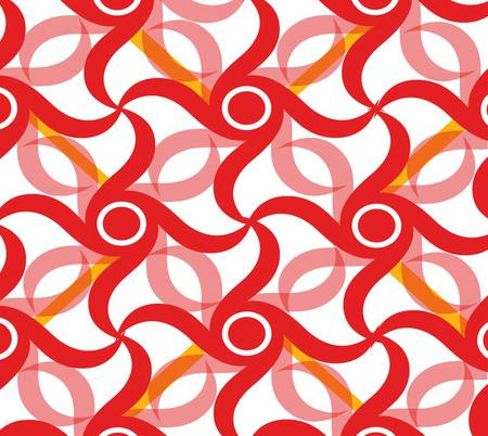 Red whirls - white, pink, red, circles, design, pattern, orange, squares sideways