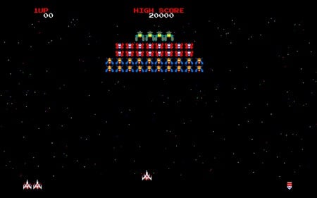 Galaga - game, old, galaga, retro