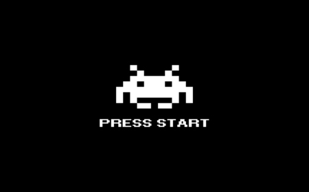 Start - space invaders, game, retro, old