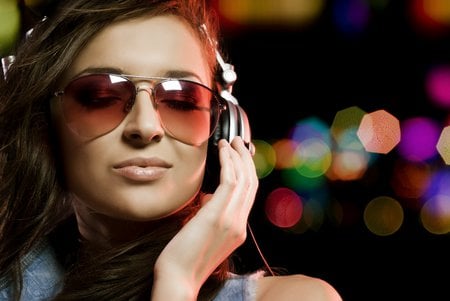 Headphones - music, girl, female, headphones