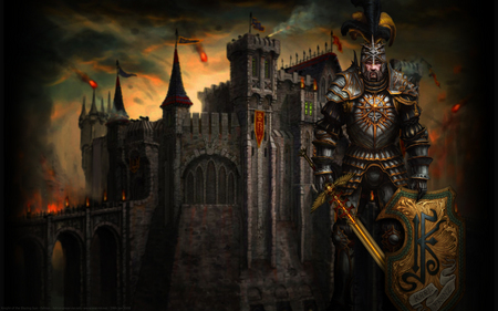 Never before seen warrior - abstract, castle, 3d, knight, cg