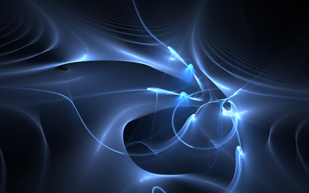 Blue Light - glow, abstract, blue, lighted