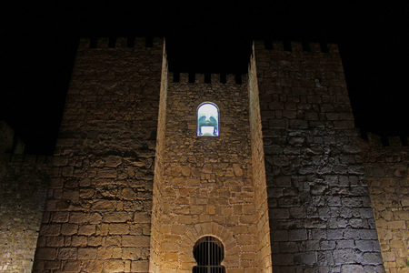 Trujillo Castle - trujillo, night, castle, medieval