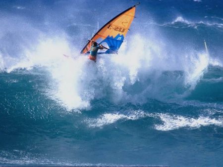 Wild Wind Surfing - male, sail, ocean, surf, wind surf, waves