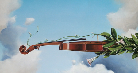 Vine-o-Lin - clouds, music, vine, violin, air, puffy, sky