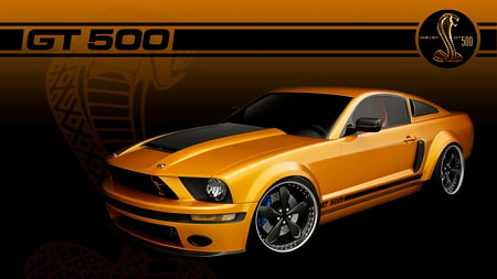 Shelby GT500 Yellow - shelby, mustang, gt500, yellow, adyp, ford