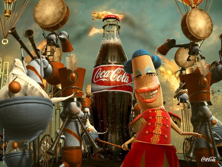 Coca-Cola - drink, coca cola, fantasy, brand, comercial, logo, soda