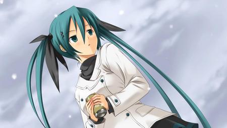 Winter with Miku - winter, soda, miku, cool