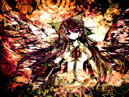 Okuu Art - touhou, fire, okuu, reiuji utsuho