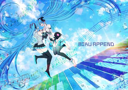 vocaloid appened - appened, anime, vocaloid, miku