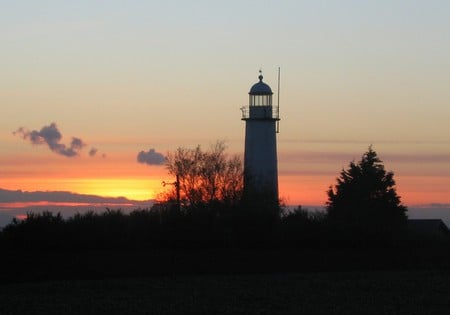 In Fading Light - dusk, sunset, light, lighthouse