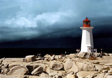 Storm Is Coming - squall, lighthouse, storm, light