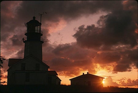 In Gathering Gloom - lighthouse, dark, gloom, storm