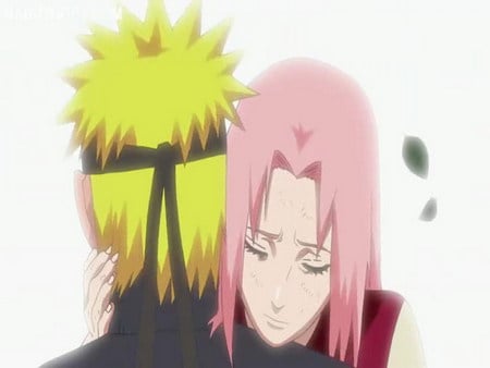 sakura hugging naruto - anime, wallpapers, cool, other