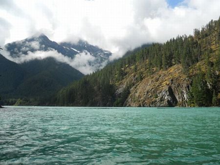 Lake Diablo - washington state, mountains, lakes, glacier