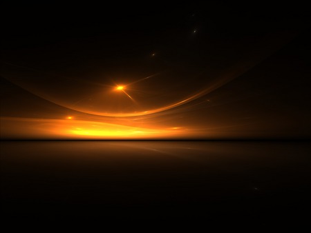 Sunset in a empty space - black, space, empty, nice