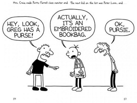 Diary of a Wimpy Kid - purse, funny, black and white, movie, pick, books