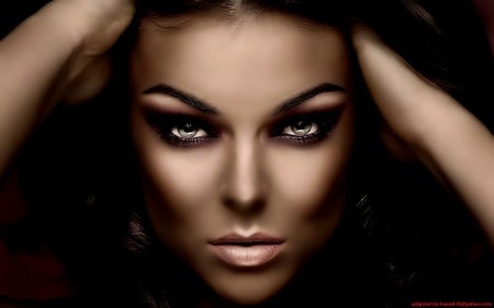 beauty - woman, face, beauty, eyes