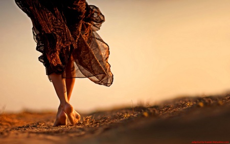 walk - woman, feet, walk, sun