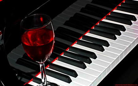 piano - white, piano, wine, red