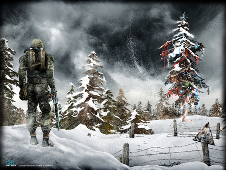 stalker makes a christamas tree - tree, abstract, cg, 3d