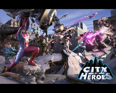 City Of Heroes - battle, fantasy, game, heroes