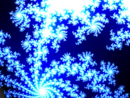 Blue Snow - abstract, snowflake, blue, bright, snow, art