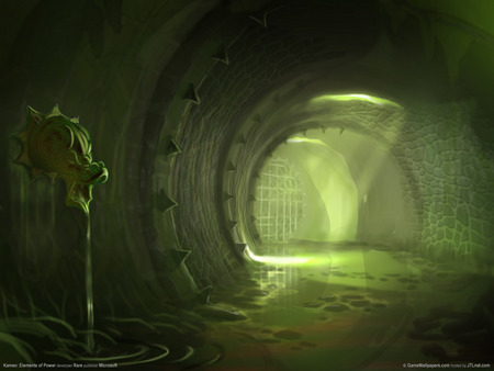 green undertunnel - green, abstract, cg, 3d