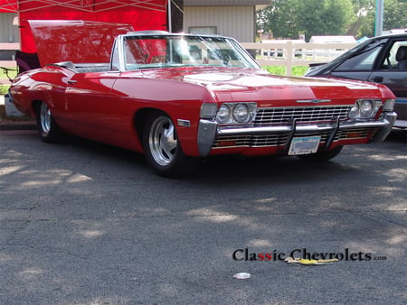 1968 chevy impala convertable red - chevy, 1968, red, impala, convertable