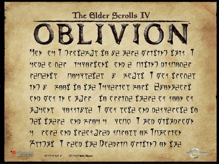 Oblivion - oblivian, game, scroll, adventure