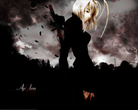 Aphelion - blood, girls, anime, aphelion, dark